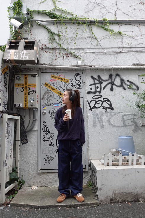 刺繍カーブデニム